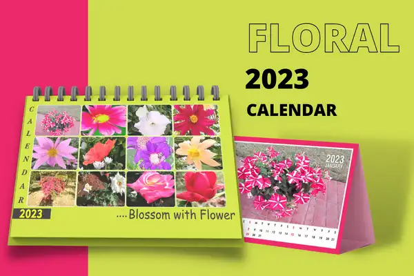 Floral Calendar dsign for Print By paper Creation image