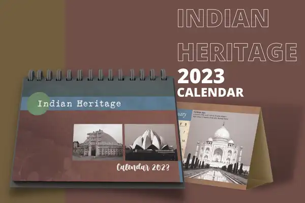 INDIAN HERITAGE CALENDAR PRINT DESIGN IMAGE